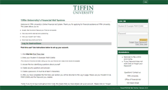 Desktop Screenshot of finaid.tiffin.edu